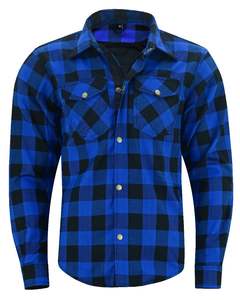 Camisa de motocicleta de franela negra de última moda para hombre, manga larga de ajuste Regular, transpirable, % algodón, motorista de talla grande, Verano - Product Image 4