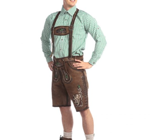 Prendas bávaras Nueva llegada Hombres Hot Traditional Octoberfest Bavarian Lederhosen Shorts Custom Unique Shorts - Product Image 1