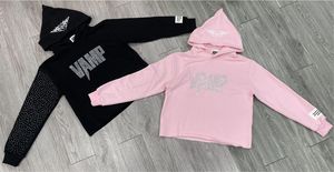 Streetwear Label Oversize Cropped Rhinestone Hoodie Pullover 100% Cotton Boxy Fleece Hoodies pour hommes - Product Image 3