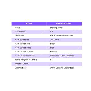 Anillo de Plata de Ley 925 con Obsidiana en Forma de Copo de Nieve, Anillo Hecho a Mano con Estilo Boho, Joyería con Gema Negra Natural, Anillo de Promesa para Ella, Regalo de Cumpleaños - Product Image 4