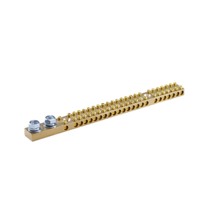 Barra de tierra de latón de triple Polo de 24 vías para uso automotriz niquelada con opciones de recubrimiento de cromo y electro-estaño Acabado perfecto - Product Image 1
