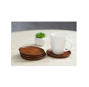 Antique Design Fresh Natural Wooden Coaster Unique Shape Cup Glass Coasters Classic Style Economical Table Top Accessories - Product Image 4