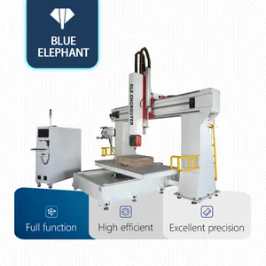 Yüksek doğruluk 5 eksen CNC freze ahşap işçiliği 3d oyma oyma makinesi döner cihaz ile Peru satılık eps köpük yapma