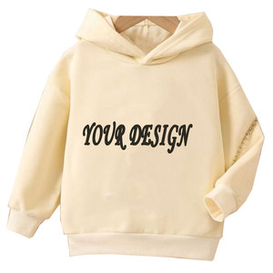 เสื้อฮู้ดสำหรับเด็กสีทึบพิมพ์โลโก้ได้ตามต้องการ - Product Image 6