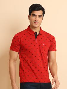 Camiseta de media manga con cuello Polo para hombre, ropa informal 100%, bolsillo en el pecho estampado a la moda para cada ocasión - Product Image 5