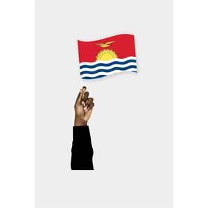 Drapeau portable Kiribati 3x5 pieds, logo personnalisé, imprimé numériquement en soie et polyester pour exposition - Product Image 6