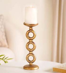 Brass Antique Metal <b>Candle</b> <b>Holder</b> & Stand Made in Iron Metal for wedding Decoration - Product Image 2