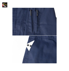 Haute qualité unisexe à manches longues imperméable coton Action dos combinaison fermeture éclair poches mécanicien uniforme réfléchissant vêtements de sécurité - Product Image 5