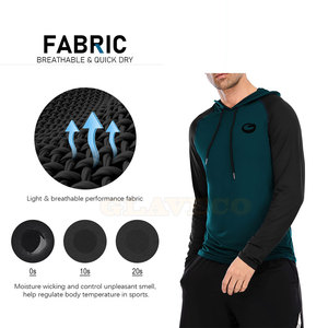 Pakistán Fabricación de color sólido Hombres Fitness Sudaderas con capucha Logotipo impreso personalizado Fitness Sudaderas con capucha para hombres - Product Image 4