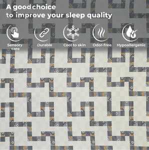 Juego de cama de calidad de sábanas de estilo clásico con diseño geométrico audaz con mezcla de comodidad perfecta - Product Image 5