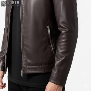Vestes en cuir de haute qualité pour hommes, broderies décorées en gros des fabricants pakistanais, blouson aviateur personnalisé - Product Image 5