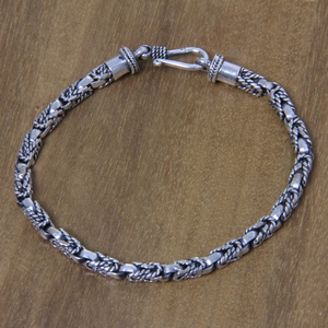 Fabriqués à la main femmes 925 en argent Sterling tressé Bracelet mode chaîne et lien bijoux en gros prix en vrac bijoux de charme - Product Image 3