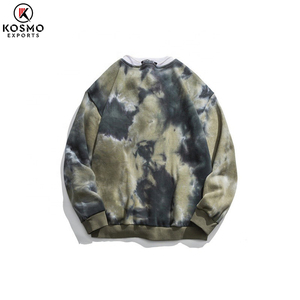 สเวตเชิ้ตแขนยาวมัดย้อมสำหรับผู้ชายดีไซน์โอเวอร์ไซส์สำหรับฤดูหนาวโลโก้ที่กำหนดเอง - Product Image 2