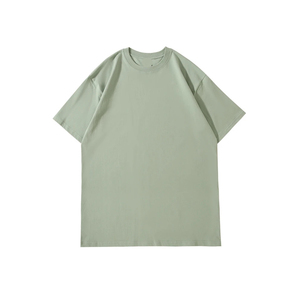 เสื้อยืดผู้ชายผ้าฝ้าย 100% ขายส่ง แบบเรียบ ไหล่ตก ทรงโอเวอร์ไซส์ ผ้าถัก ไม่ยับ ระบายอากาศได้ดี - Product Image 5