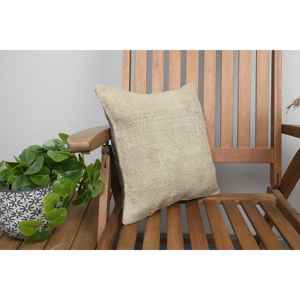 Luxury 14x14 Beige Kilim <b>Patchwork</b> Wool Pillow Woven Vintage Fluffy Patterns Portable for <b>Bedding</b> Rustic Design for Christmas - Product Image 2