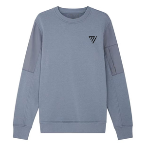 Elegante sudadera de gran tamaño para hombre, tendencia callejera, sudadera de algodón liso, traje informal sencillo para hombre - Product Image 1