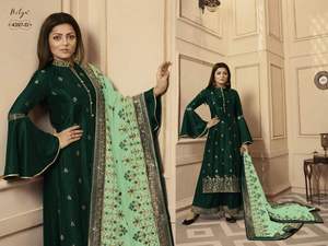 ชุดซอลวาร์กอายผ้าไหม rangoli และชุดเย็บปักหินหลายแบบ Dupatta 2024ใหม่ล่าสุด - Product Image 2