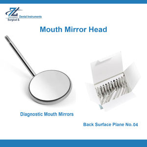 Zoha Surgico Manual Dental Diagnostic Mouth Mirrors Back Surface No. 4 <b>Cleaning</b> Instruments ZS-1003 - Product Image 2