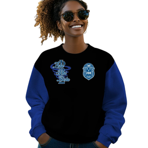 ZPhiB Zeta Phi Beta Sorority Pull 1920 Tricot Bleu Blanc Vie Grecque Chenille Lettres Divine Nine Premium Apparel - Product Image 5