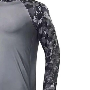 Camisas de pesca de manga larga de secado rápido con diseño de boca de pez y logotipo personalizado para hombre, Sudadera con capucha de protección UV UPF 50, sudaderas básicas de camuflaje - Product Image 3