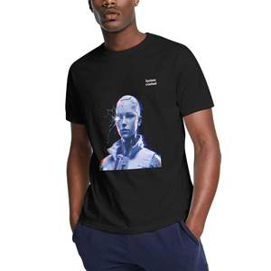 T-shirt à col rond décontracté haut de gamme pour hommes, fabriqué en coton fin, doté d'un élégant imprimé de blocs de couleurs pour un style de luxe sans effort. - Product Image 3