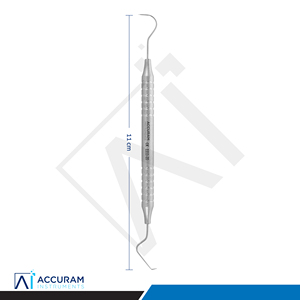 Spatule dentaire manuelle double extrémité en acier inoxydable, gratte-tartre, certifiée CE, outil de diagnostic chirurgical dentaire - Product Image 2