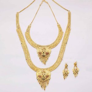 Conjunto de collares combinados con relleno de oro, joyería de moda, conjunto de joyería combinado tradicional, joyería de Festival, conjunto de joyería de boda. - Product Image 2