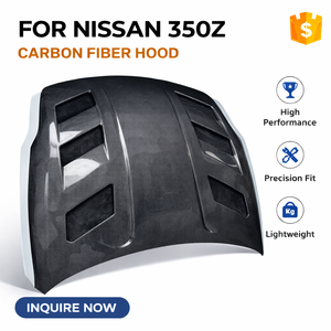 日産350Z（2003-2008）用カーボンファイバー製フード、フロントボンネット交換 |   OEMスタイルフィット - Product Image 1