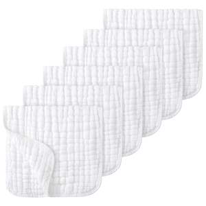 ผ้าเช็ดน้ำลายเด็กอ่อน ผ้ามัสลินเนื้อนุ่ม 100% ผ้าฝ้าย 6 ชั้น ซึมซับดีเยี่ยม มีหลายสีให้เลือก - Product Image 1