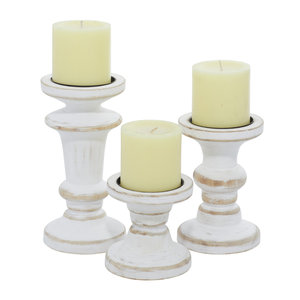 Bougeoir moderne en bois, support parfait pour les tables à manger et le salon, ajoutant une touche de chaleur et de style - Product Image 1
