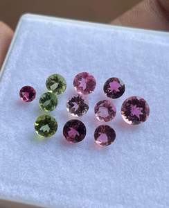 พลอยทัวร์มาลีนเจียระไนแบบหลายสีตามธรรมชาติ - Product Image 2