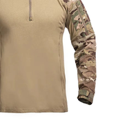 Uniforme tactique respirant en polyester/coton Oxford Rip-Stop camouflage, couleur personnalisée, logo personnalisé, unisexe, entraînement en plein air