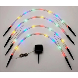 Juego de 4 Luces Solares LED IP65 con Pilas, Pequeñas Luces de Jardín con Forma de Arco para Caminos - Product Image 3