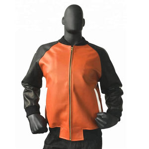 Meilleures vestes en cuir conçues pour les motocyclistes Poches à fermeture éclair Outwear Style britannique Vestes à col montant élastique vintage - Product Image 3