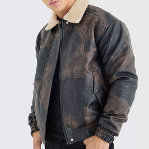 Menn'<b>s</b> Genuine Sheepskin Leather Winter <b>Jacket</b> Custom Printed Eco-Friendly Leather <b>Jackets</b> with Bulk Orders - Product Image 3