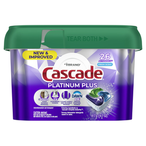 Cascade Platinum Action Pacs, Detergente para Lavavajillas, Aroma Fresco, 14 Unidades - Product Image 5