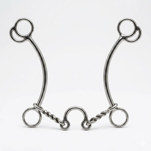 Mors coulissant à longue tige en acier inoxydable de qualité supérieure, embout lisse et poli pour l'équitation et l'équipement équestre - Product Image 1