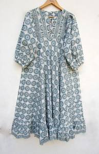 Élégant 100% rayonne femmes bohème plage main-cravate teinture longue Maxi longueur été vacances station porter des vêtements bouton naturel - Product Image 6