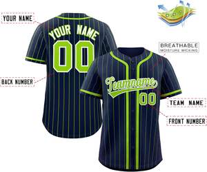 Jersey de béisbol de secado rápido, camisa de malla abotonada, ajuste personalizado, uniforme de Softbol Juvenil, aparejos, letras de sarga sublimadas, bordado de EE. UU. - Product Image 2