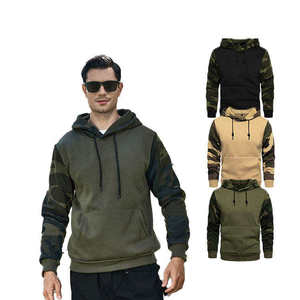 Custom Heavyweight Fitted Camo Hoodie Algodón Poliéster French Terry Vintage Pullover Gimnasio Camuflaje Hoodie Hombres Sudadera Casual - Product Image 2