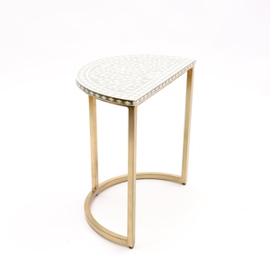 Mobilier de maison moderne en bois avec incrustation d'os pour salon salon chambre à coucher hôtel d'Inde - Product Image 3