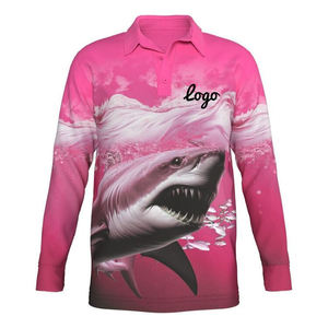 2025 impression de logo personnalisé grande taille hommes polos t-shirts UPF50 + séchage rapide sublimation impression à manches longues vêtements de pêche polos - Product Image 1
