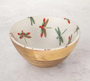 Bol en bois émaillé naturel de qualité supérieure, écologique, jetable, compatible lave-vaisselle, vaisselle personnalisée pour fêtes, mariages, style indien moderne - Product Image 3
