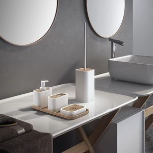 Giglio porta scopino da bagno con altezza 46.2 cm bianco opaco zaino per 1 - Product Image 6