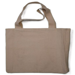 Mini Bolso Tote de Algodón Ecológico de Moda, Bordado de Perlas, Cierre de Cremallera y Botón, Correa de Hombro Ajustable, Bandolera, Bolso de Mano - Product Image 1