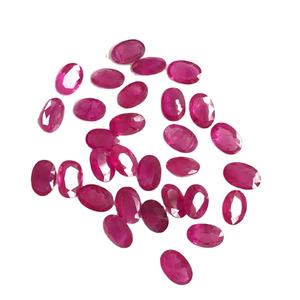อัญมณีทับทิมรูปไข่ตัดด้วยทับทิมธรรมชาติหลวมหินเลือดแดงสําหรับเครื่องประดับทําจี้และแหวน - Product Image 1
