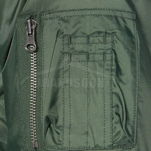 Chaqueta Bomber para Hombre con Cuello Mao, Personalizable, Transpirable, Resistente al Viento, de Alta Calidad, Servicio OEM, Material de Nailon/Poliéster - Product Image 5