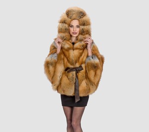 Manteau d'hiver pour femme en fausse fourrure de renard, épais, respirant, 100 % polyester, avec col amovible, prix de gros - Product Image 2
