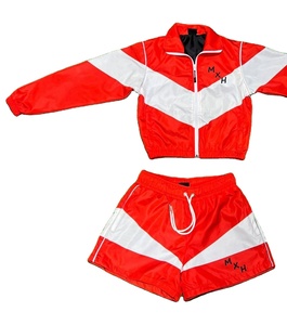 Unisex Windbreaker Zip-Up Hoodie & Shorts Set Reflective 2 in 1 Nylon Streetwear <b>Stand</b> Collar - Product Image 5
