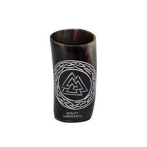 Taza de Cerveza Vikinga de Cuerno Natural Hecha a Mano, 200-250 ml, 6 Pulgadas, Diseño Vintage, Regalo Empresarial, Apta para Lavavajillas - Product Image 2